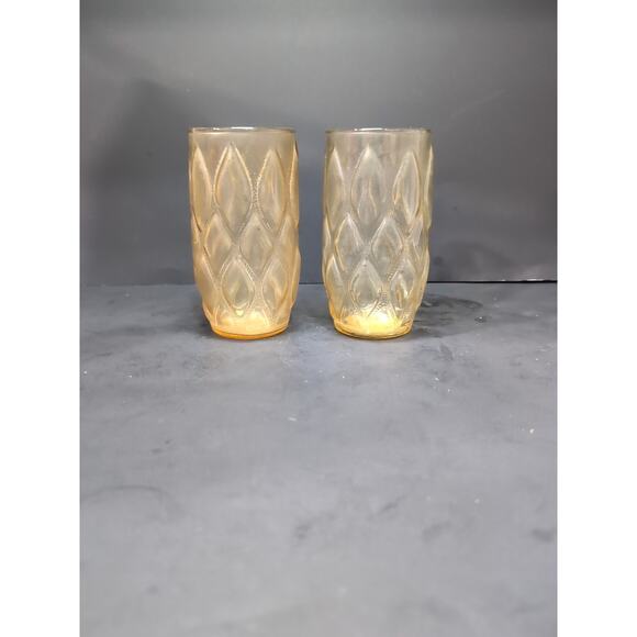 Anchor Hocking Smoke Brown Glasses, Madrid Tumblers Set of 2, Diamond MCM‎ 10oz - Picture 2 of 9